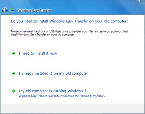 Need to install easy trasfer?